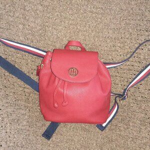 TOMMY HILFIGER-MINI BACKPACK-Red/White/Blue-Excellent